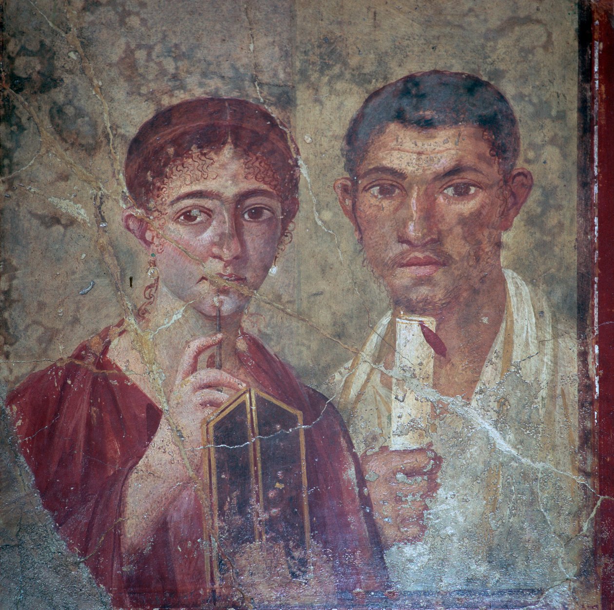 Retrato romano de Terentius Neo e sua esposa, século I de Unbekannt