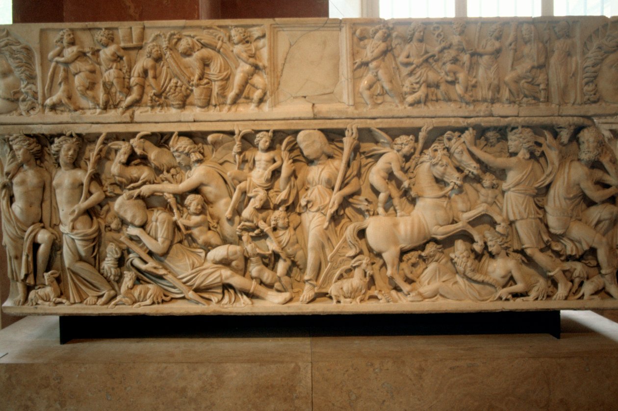 Sarcófago romano com a lenda de Selene e Endymion, 230-235 DC de Unbekannt