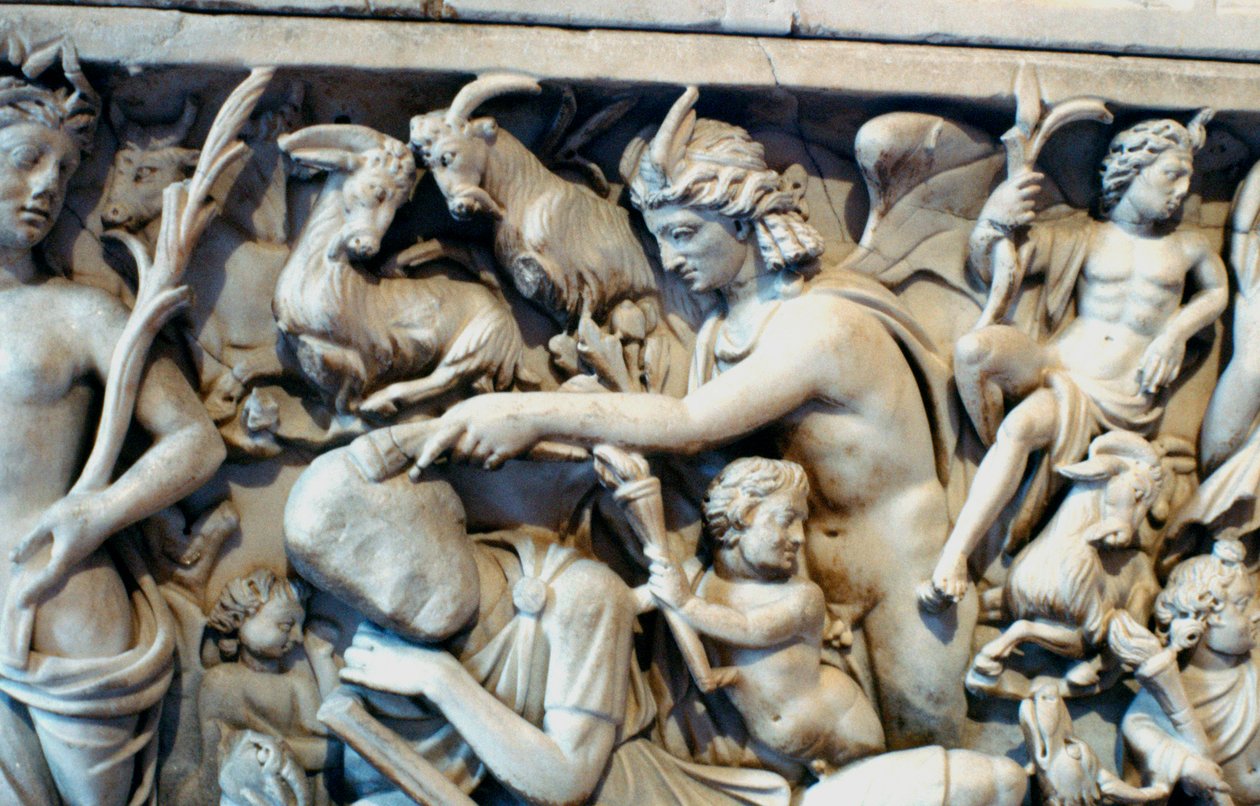 Sarcófago romano com a lenda de Selene e Endymion, 230-235 DC de Unbekannt