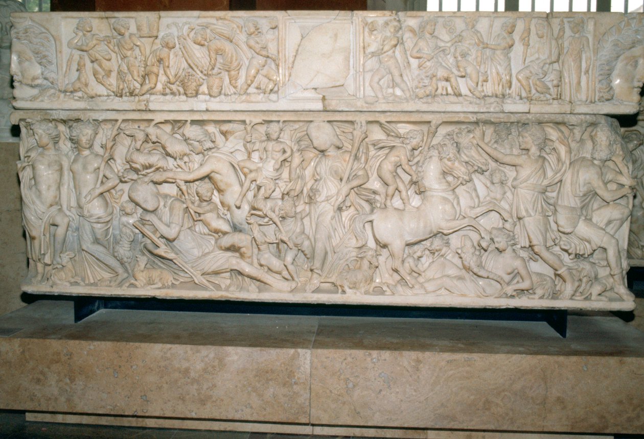 Sarcófago romano com a lenda de Selene e Endymion, 230-235 DC de Unbekannt