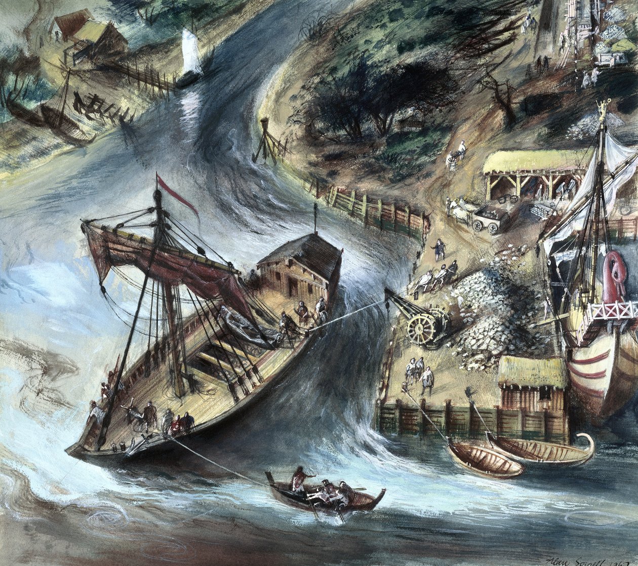 Navio e carga romanos, Londres, século I-III de Unbekannt