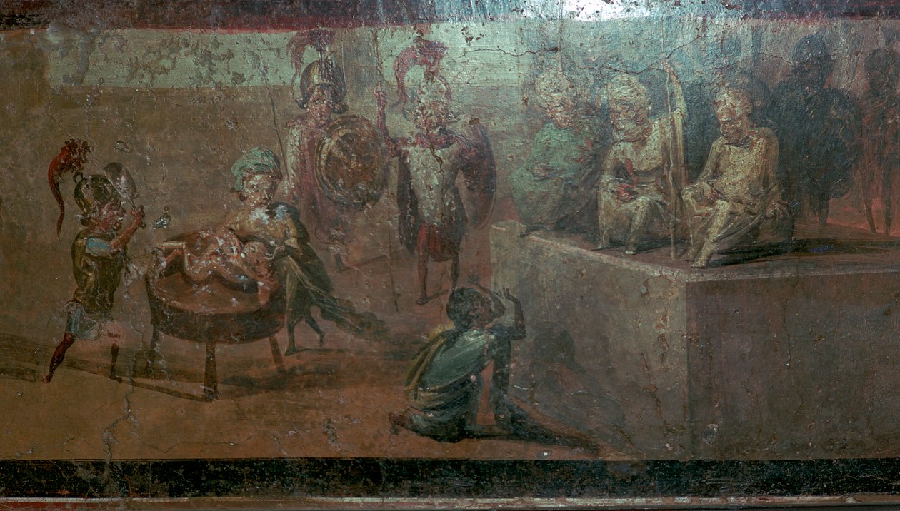 Pintura de parede romana do Julgamento de Salomão de Unbekannt