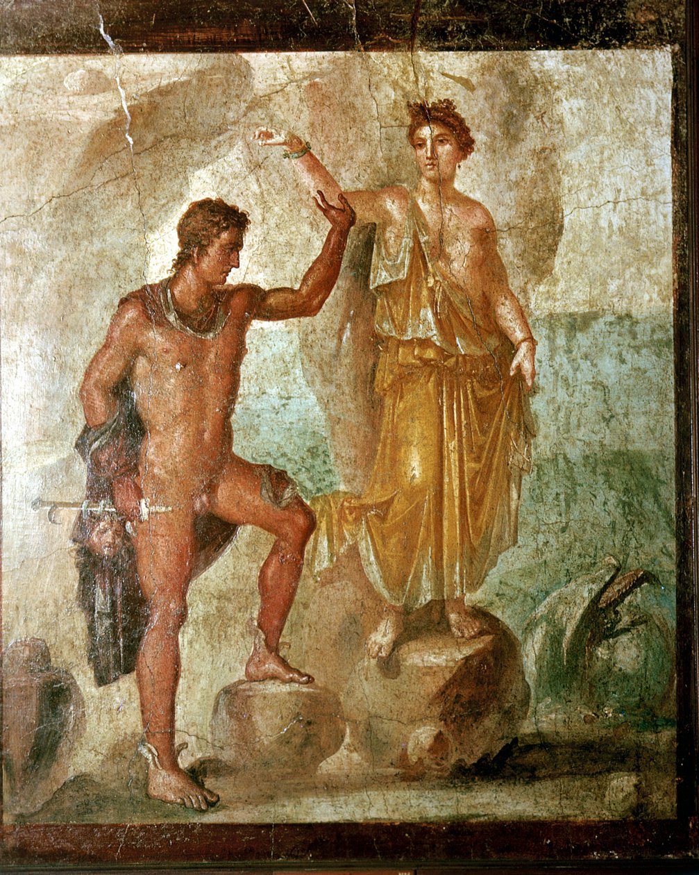 Pintura mural romana de Perseu libertando Andrômeda, Casa dos Dioscuri, Pompeia, Itália de Unbekannt