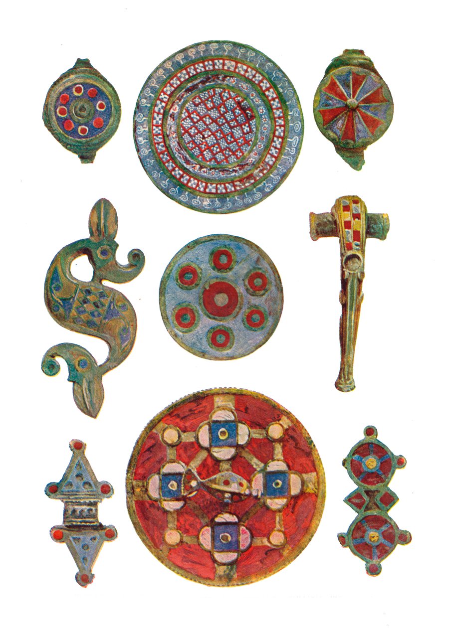 Ornamentos esmaltados romano-britânicos Museu Britânico, séc. I-II, 1902 de Unbekannt