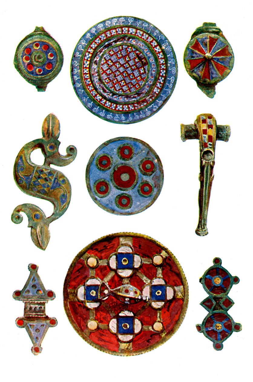 Ornamentos esmaltados romano-britânicos do século I a II de Unbekannt