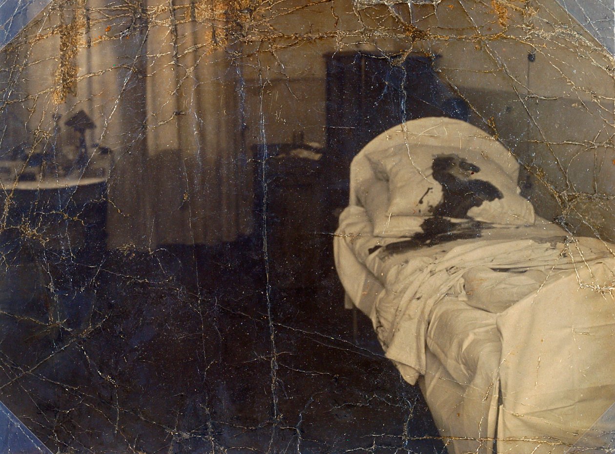 Quarto no Hospital Mariinskaya, onde Fyodor Kokoshkin foi assassinado, Petrogrado, Rússia, 1918 de Unbekannt