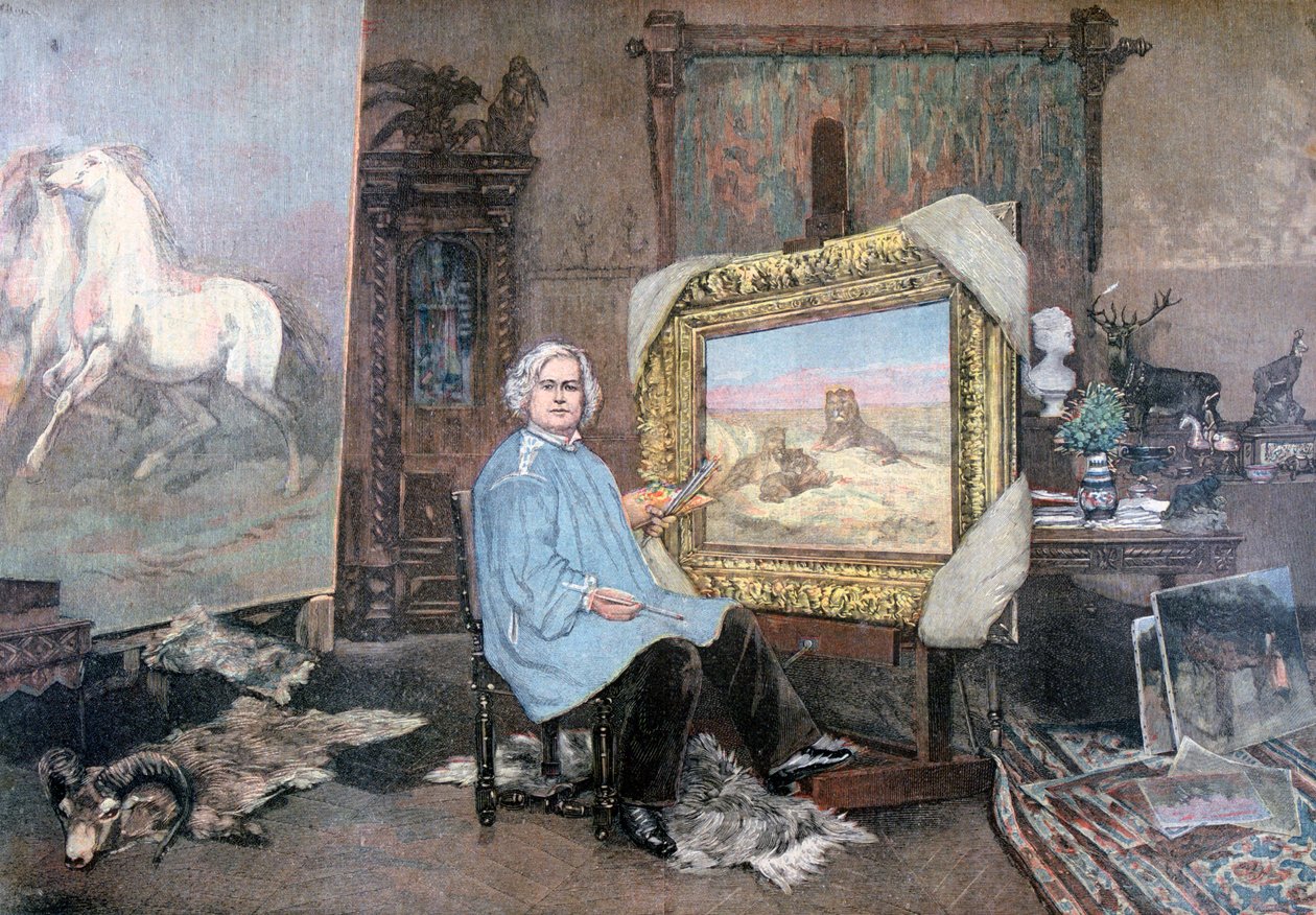 Rosa Bonheur em seu estúdio, 1893 de Unbekannt
