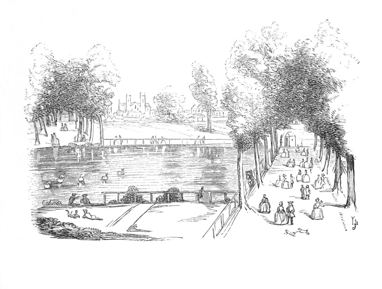 Rosamonds Pond em 1740, c1870 de Unbekannt
