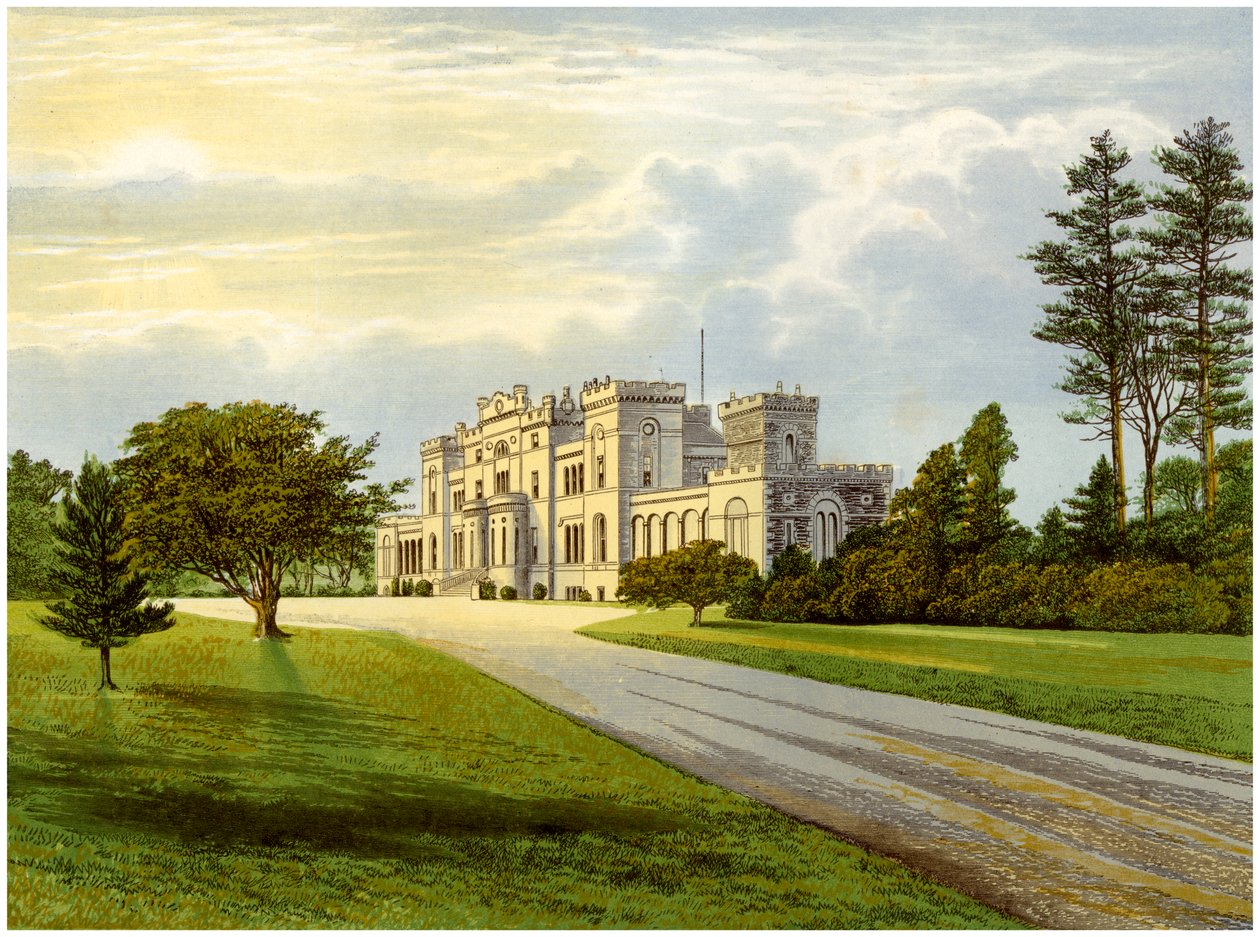 Rossie Castle, Forfarshire, Escócia, casa da família Macdonald, c1880 de Unbekannt