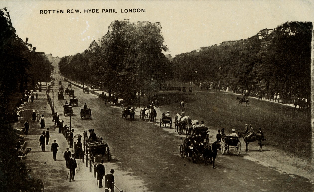 Fileira podre, Hyde Park, Londres, final do século XIX-início do século XX. de Unbekannt