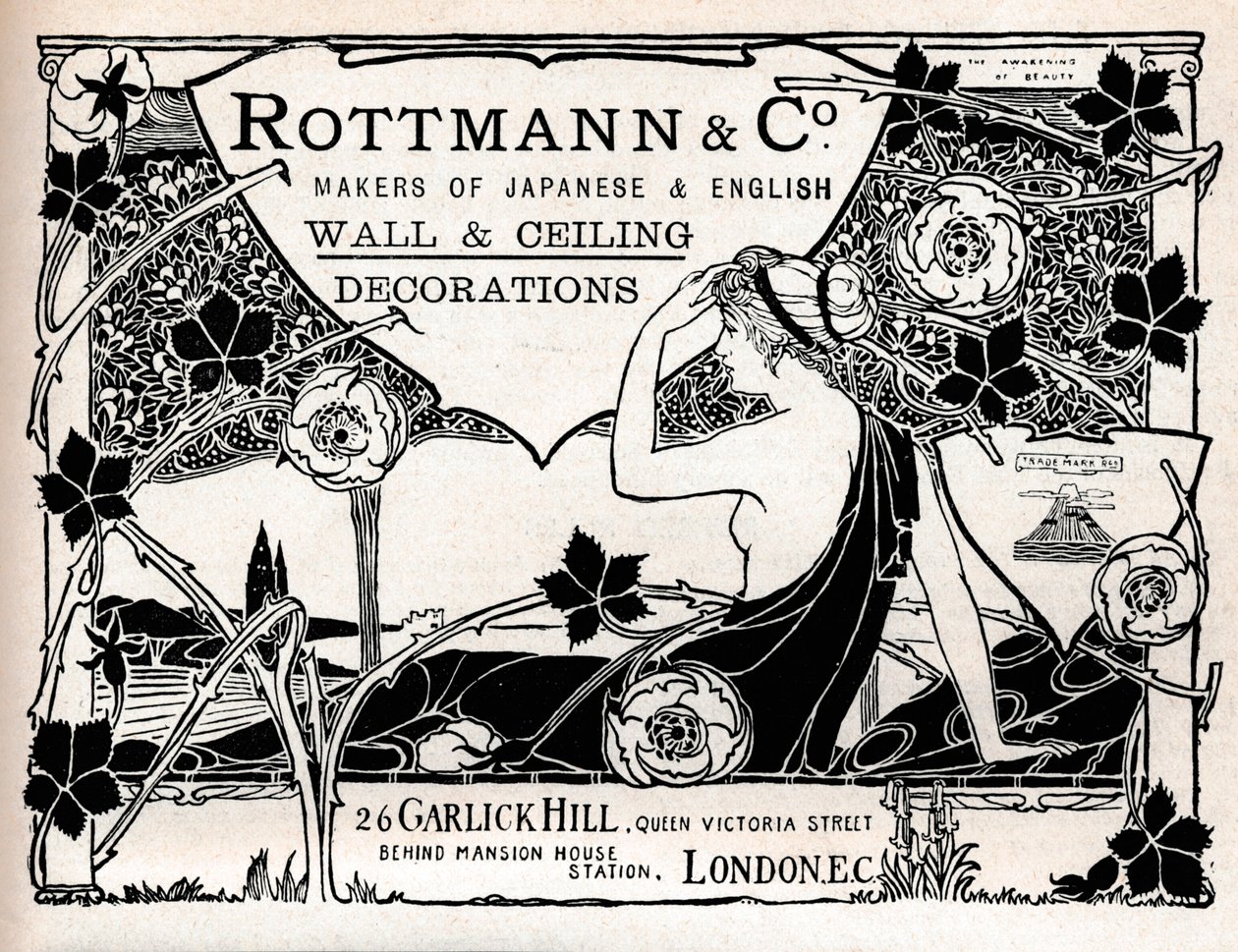 Rottmann & Co., fabricantes de decorações japonesas e inglesas para paredes e tetos, 1897 de Unbekannt