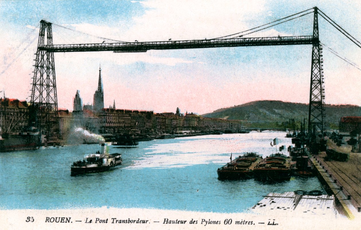 Rouen, a ponte de transporte, ponte de transporte, século 20 de Unbekannt