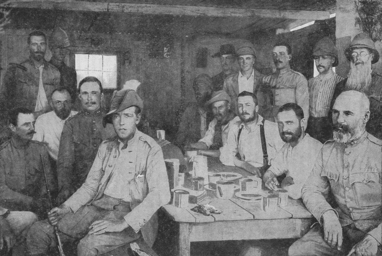 Roughing It By The Modder River: A bagunça dos oficiais da 3ª Guarda Granadeiro, 1902 de Unbekannt