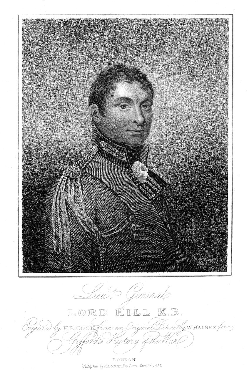 Rowland Hill, 1º Visconde Hill, soldado inglês, 1815 de Unbekannt