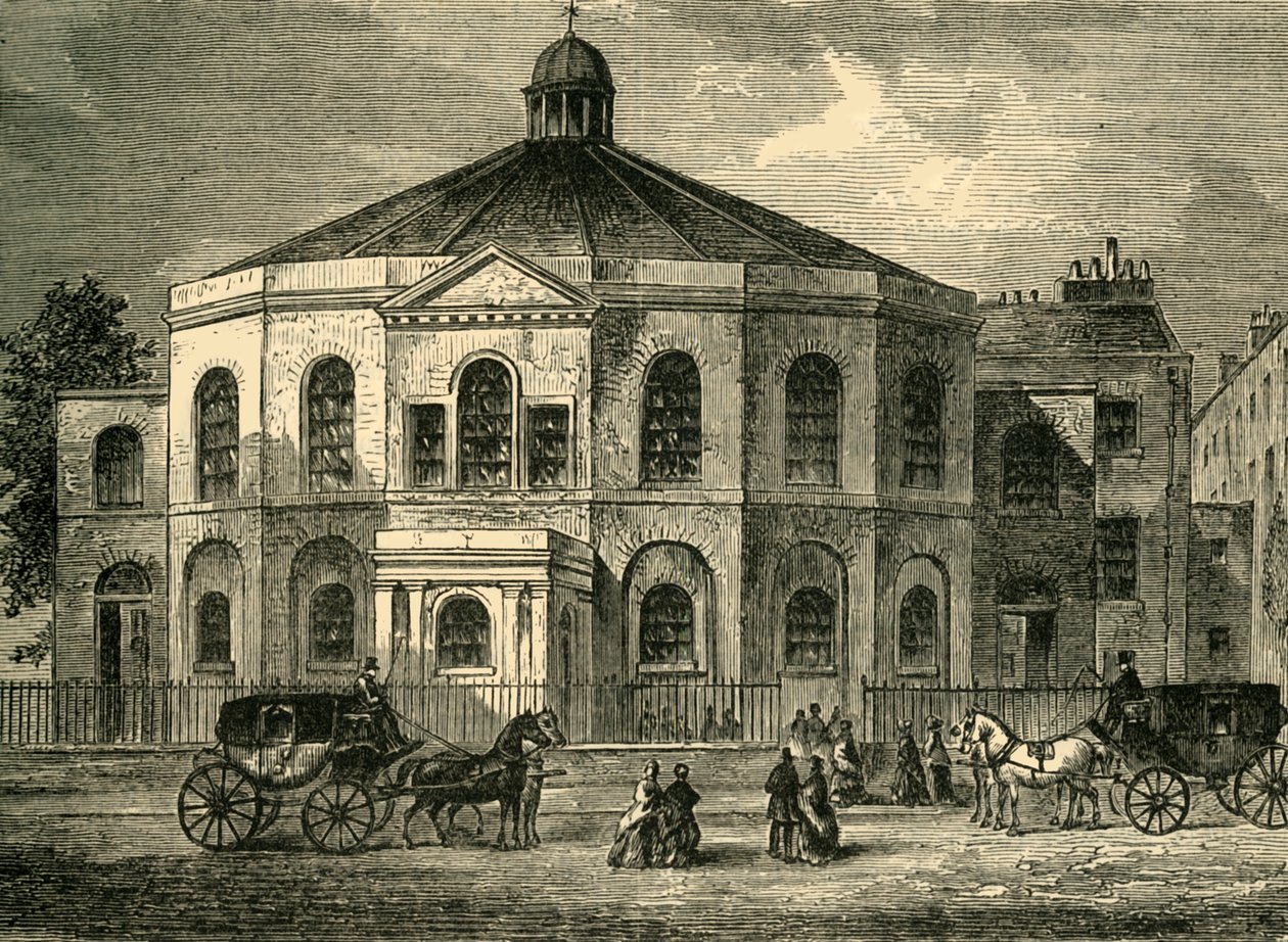 Capela de Rowland Hills em 1814, c1878. de Unbekannt