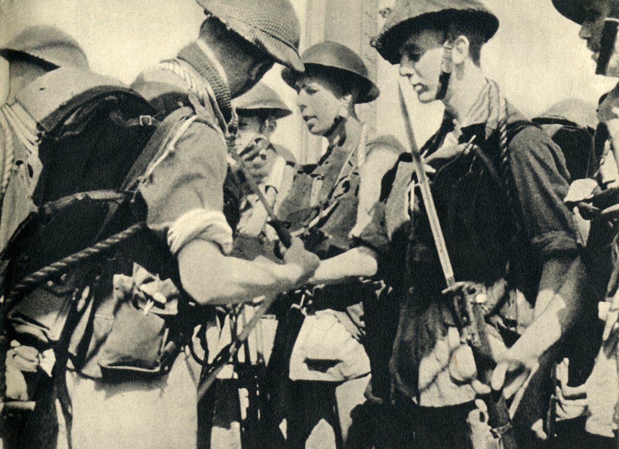 Fuzileiros navais reais antes da invasão da Sicília, Segunda Guerra Mundial, 1943 1944. de Unbekannt