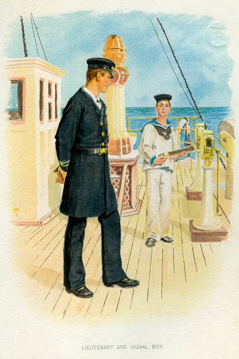 Tenente da Marinha Real e sinaleiro, c1890-c1893 de Unbekannt