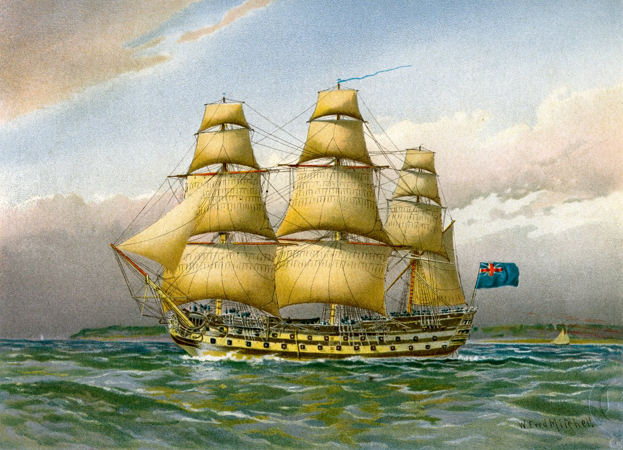 Navio de batalha da marinha real, c1760 c1890-c1893 de Unbekannt