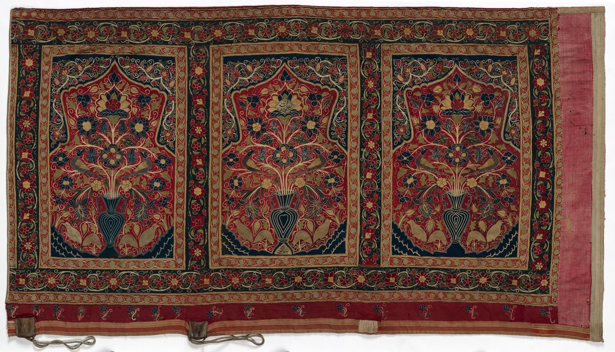 Barraca redonda real feita para o painel de parede Muhammad Shah com três painéis A, 1834-1848. de Unbekannt