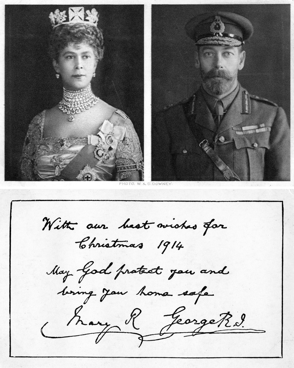 Cartão de saudação de Natal real para as tropas britânicas, 1914 de Unbekannt