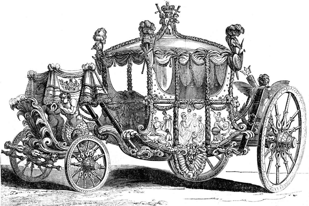 Royal gold state coach, século XIX de Unbekannt