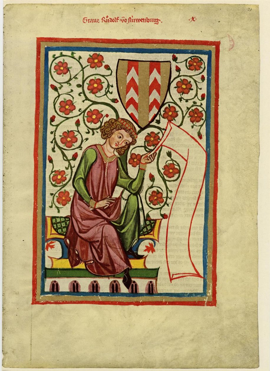 Rudolf II de Fenis, do Codex Manesse, entre 1305 e 1340 de Unbekannt