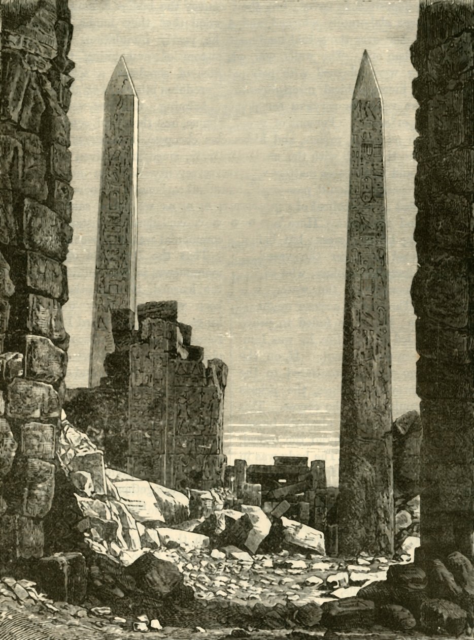 Ruínas em Karnak, 1890. de Unbekannt