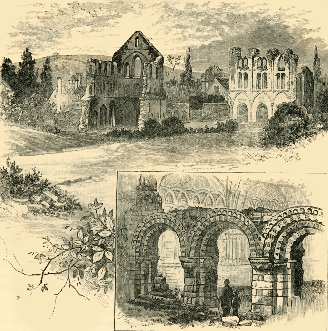 Ruínas do Priorado de Wenlock, 1898. de Unbekannt