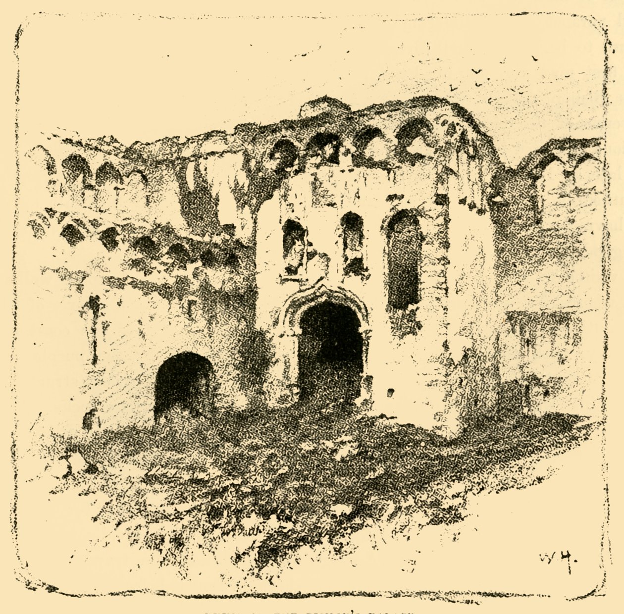 Ruínas do Palácio dos Bispos, 1898. de Unbekannt