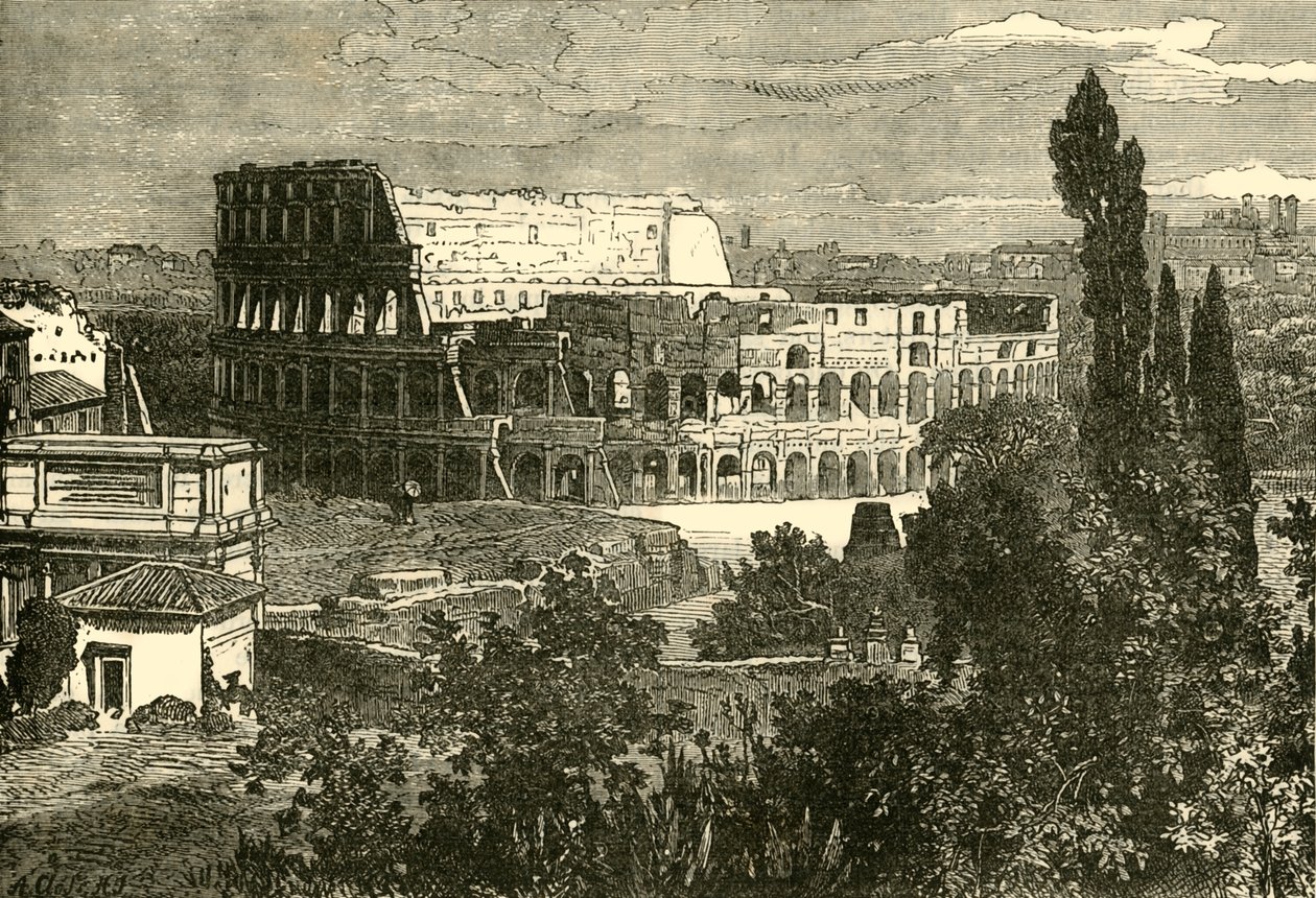 Ruínas do Coliseu, do Palatino, 1890. de Unbekannt