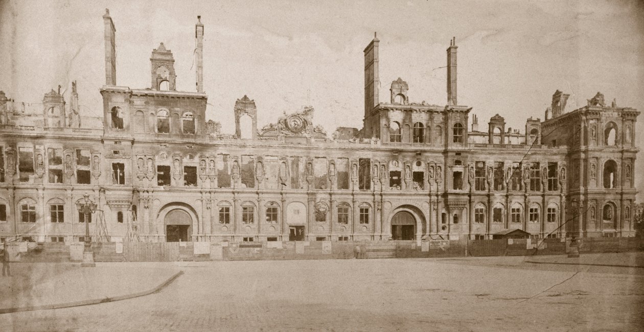 Ruínas do Hotel de Ville, Paris, maio de 1871 de Unbekannt