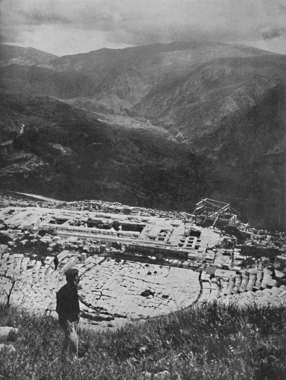 Ruínas do Templo de Apolo em Delfos, 1913 de Unbekannt