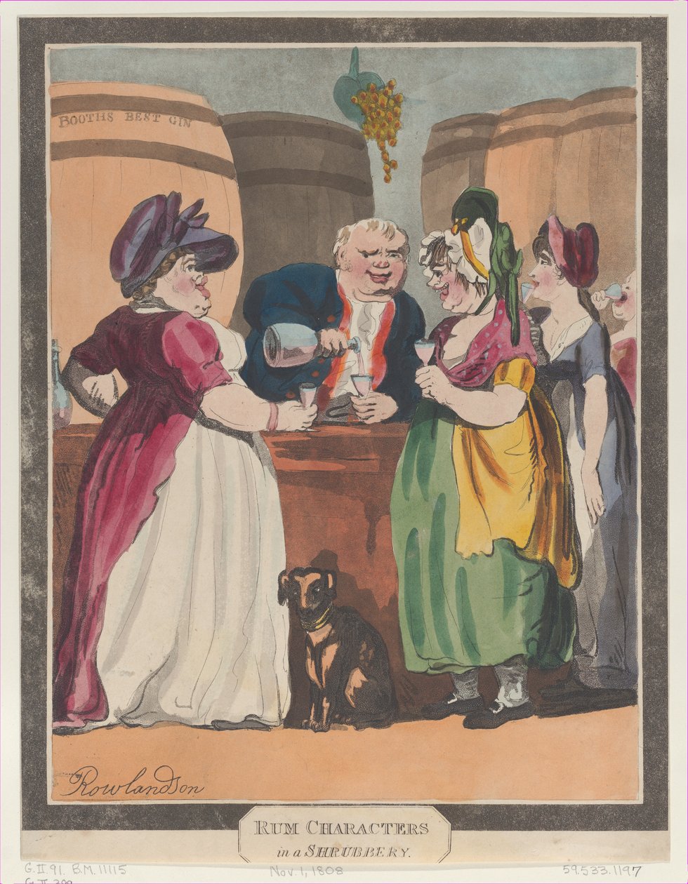 Caracteres de rum em um arbusto, 1º de novembro de 1808., 1º de novembro de 1808. de Unbekannt