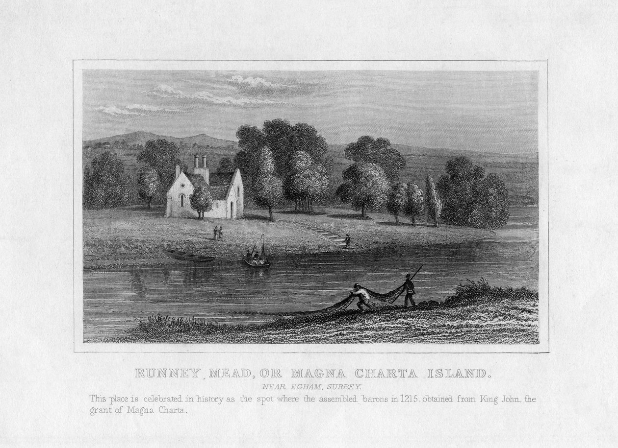 Runney Mead ou Magna Charta Island, perto de Egham, Surrey, século XIX de Unbekannt