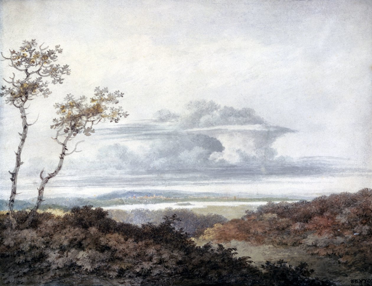 Estudo da paisagem rural e das nuvens por Luke Howard, março de 1849 de Unbekannt