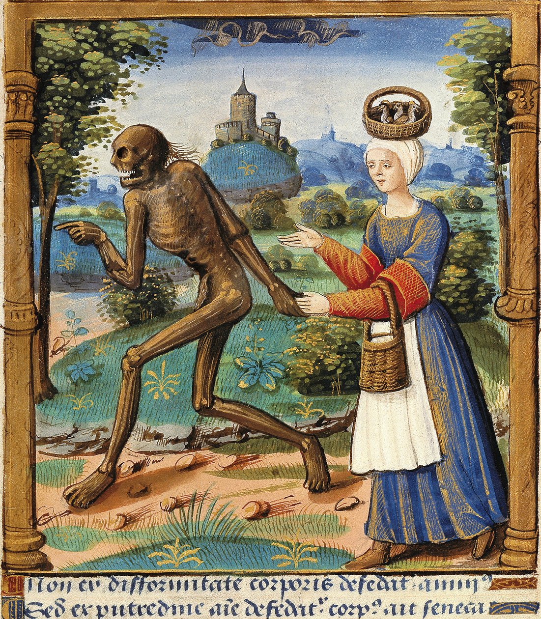 Vida e morte rurais. Miniatura de um manuscrito do século XV. de Unbekannt