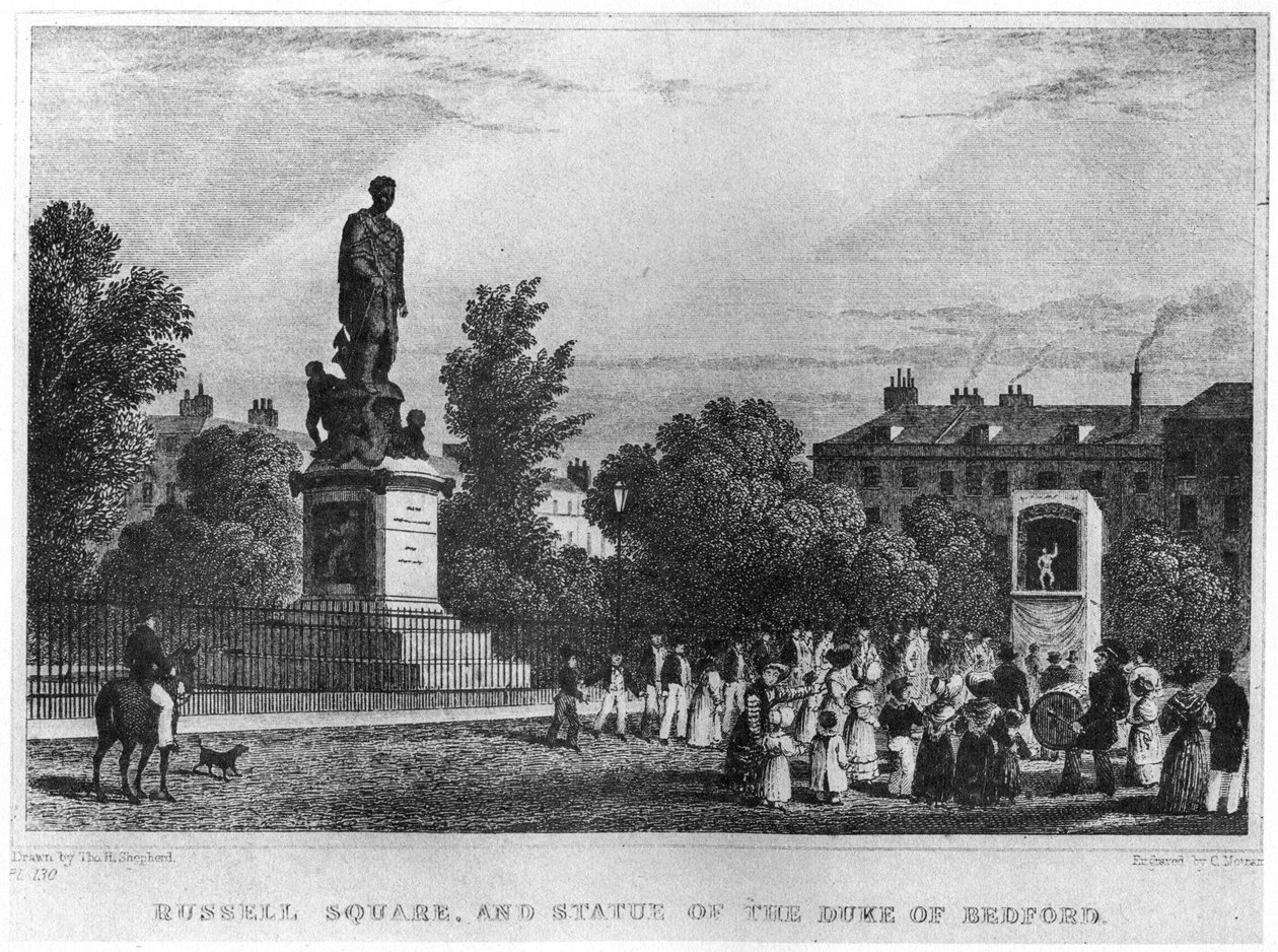Russell Square e a estátua do Duque de Bedford, Londres, século 19 1907 de Unbekannt