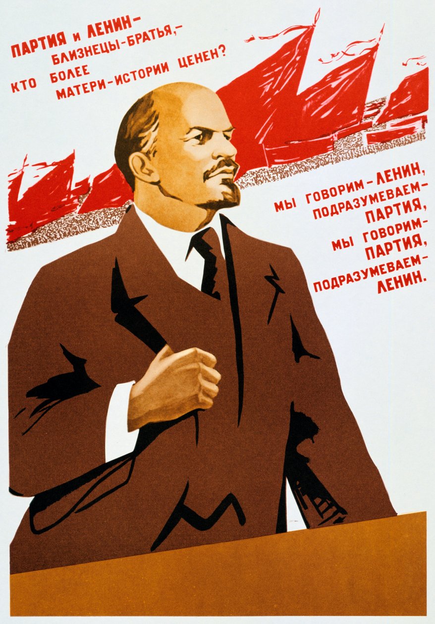 Cartaz do Partido Comunista Russo, 1940 de Unbekannt
