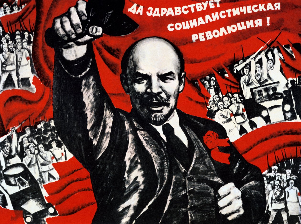 Cartaz do Partido Comunista Russo, século XX de Unbekannt