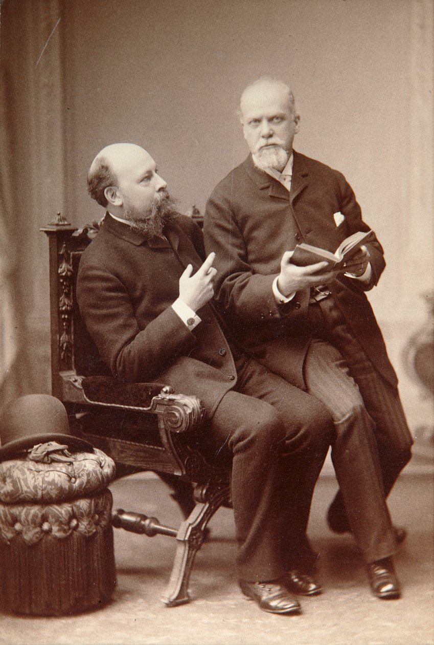 Artista russo Pavel Shukovsky e historiador Alexander Onegin, Weimar, Alemanha, final do século XIX. de Unbekannt