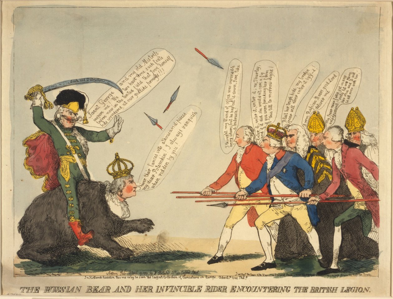 Urso russo e seu cavaleiro invencível, 1791 de Unbekannt