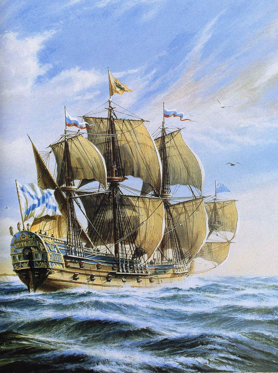 Navio russo da linha Poltava, 1712 de Unbekannt