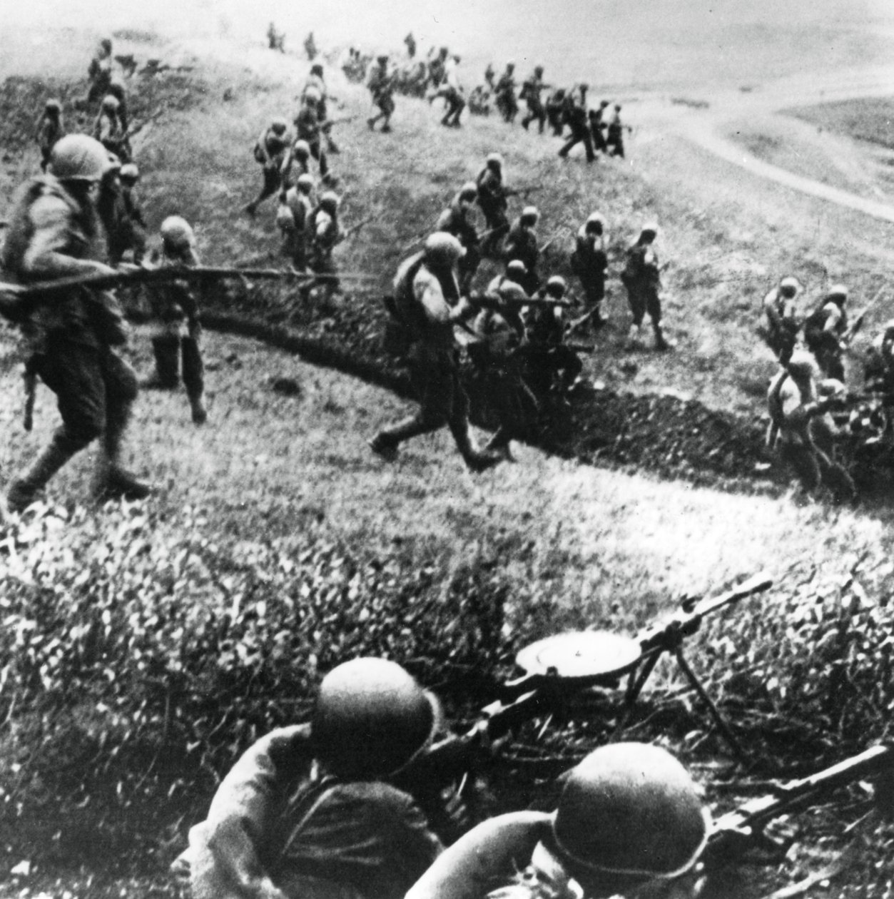 Tropas russas no contra-ataque, região de Mozdok, norte do Cáucaso, setembro de 1942 de Unbekannt