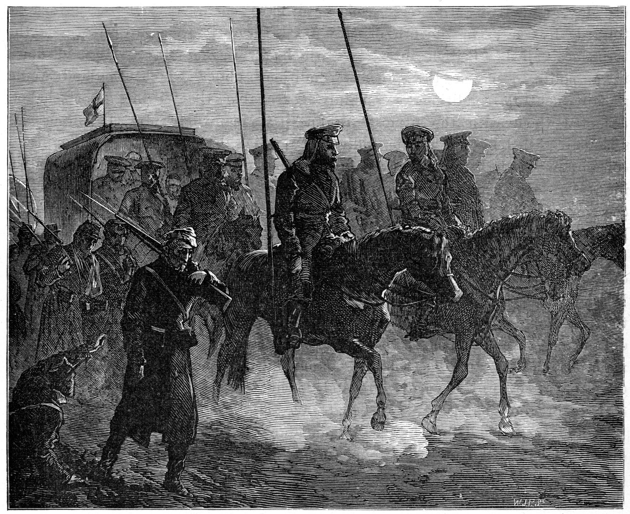 Feridos russos deixando Plevna, Guerra Russo-Turca, 1877-1878, 1900 de Unbekannt
