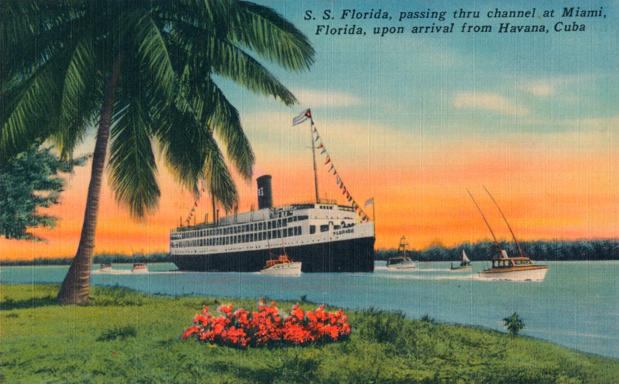 SS Florida, Miami, Flórida, à chegada de Havana, Cuba, c1931 de Unbekannt