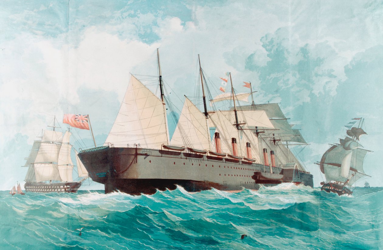 SS Great Eastern, navio a vapor IK Brunels, 1858 de Unbekannt