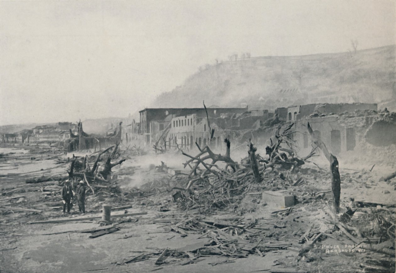 S. Pierre Depois da Erupção, 1916 de Unbekannt