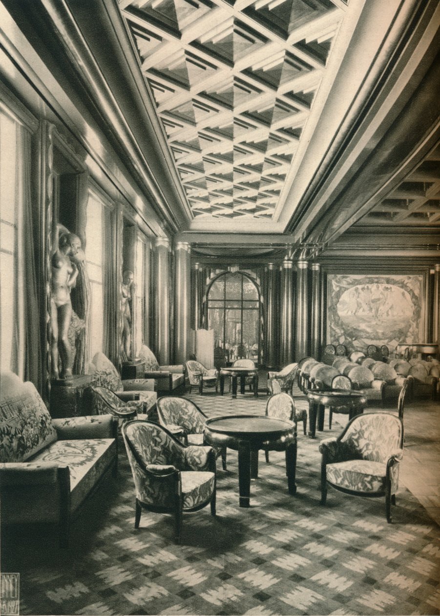 S. Ile de France, Grande Salão, c1927 de Unbekannt