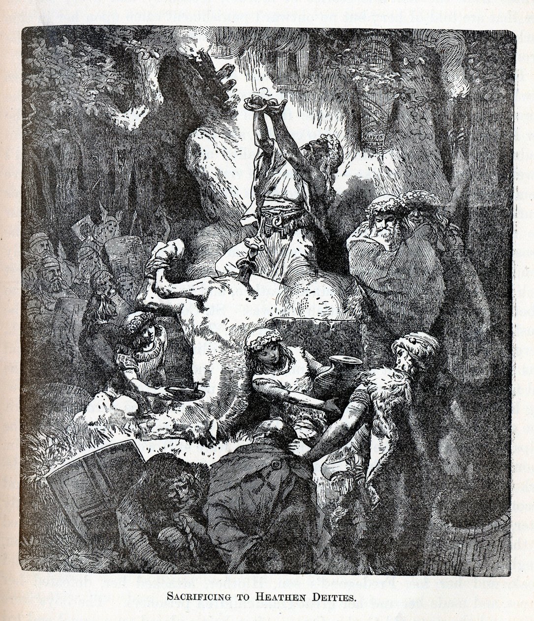 Sacrifício às deidades pagãs, 1882 de Unbekannt
