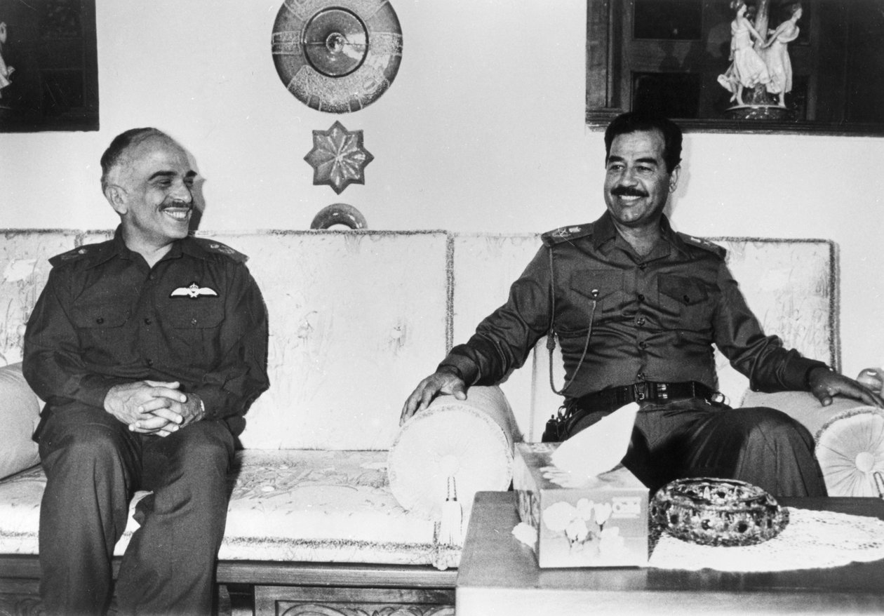 Saddam Hussein e rei Hussein da Jordânia, Iraque, 1987 de Unbekannt